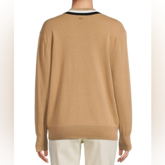 Boss Felipina Wool Blend V Neck Sweater Size Medium - Picture 2 of 13